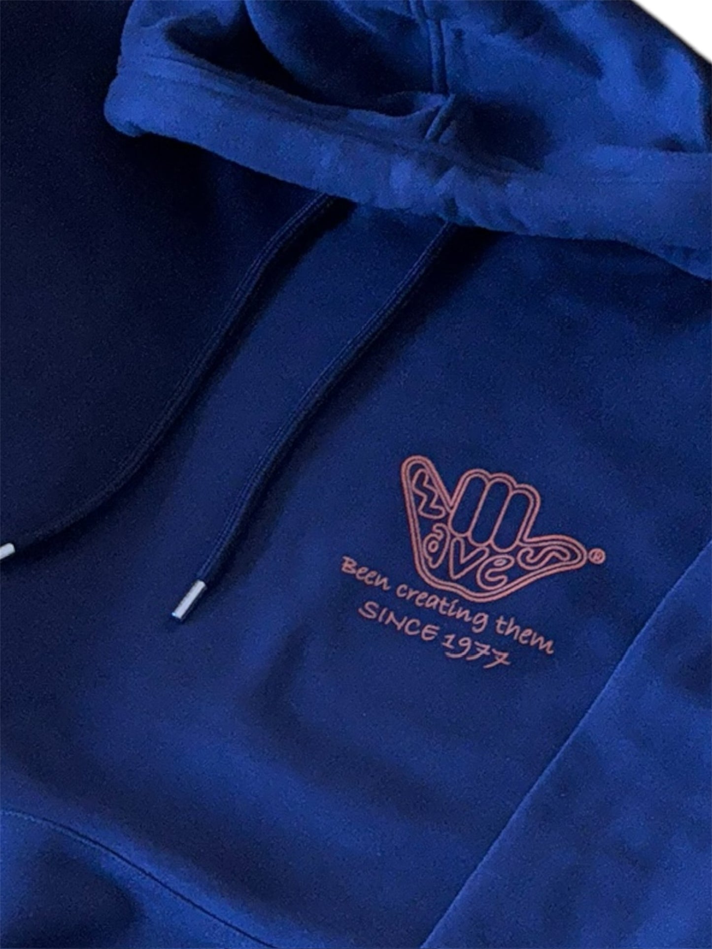 Organic Shaka Hoodie Navy Blue & Tangarine