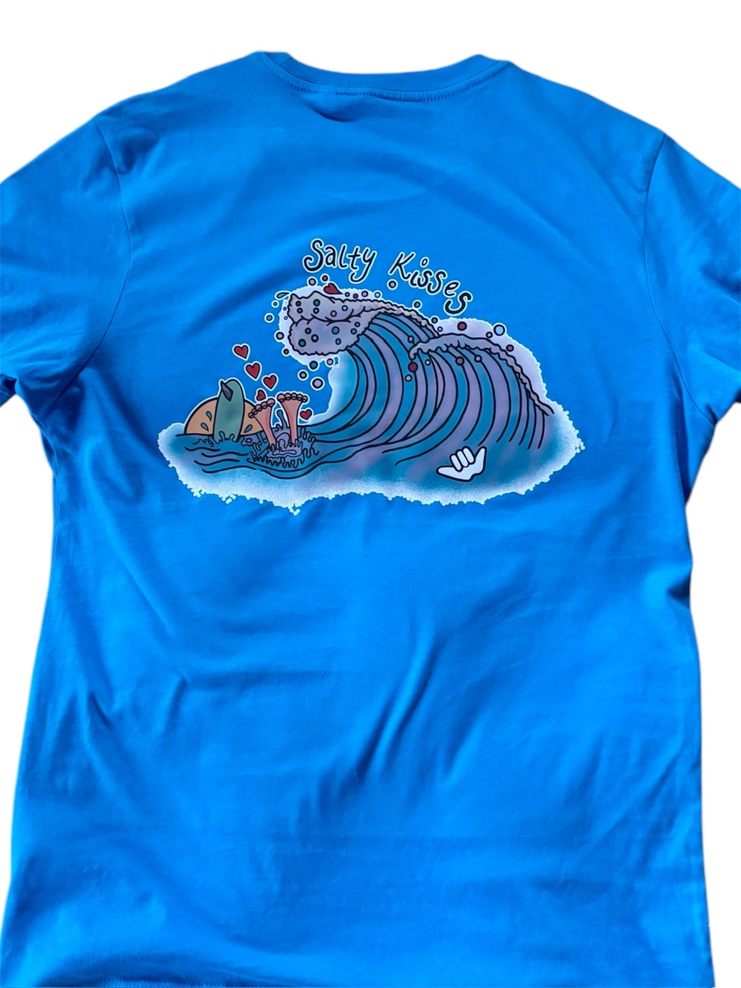 Salty Kisses Organic Tee Sapphire Blue