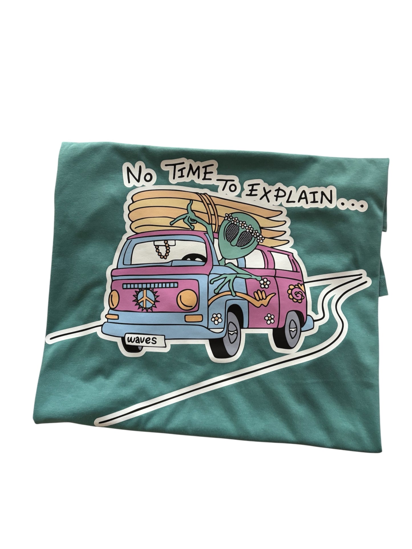 Alien Camper Organic Tee - Teal