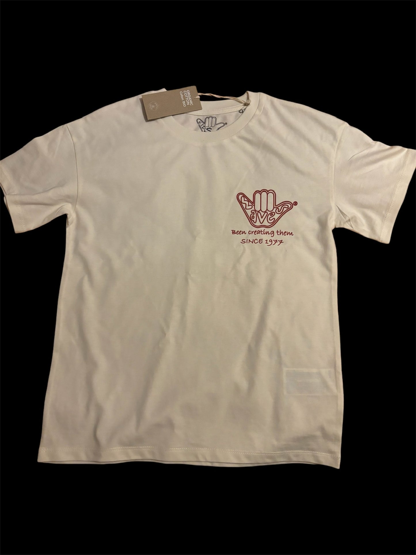 Kid's Oversized Organic Shaka Tee - Ivory and Autumn Brown