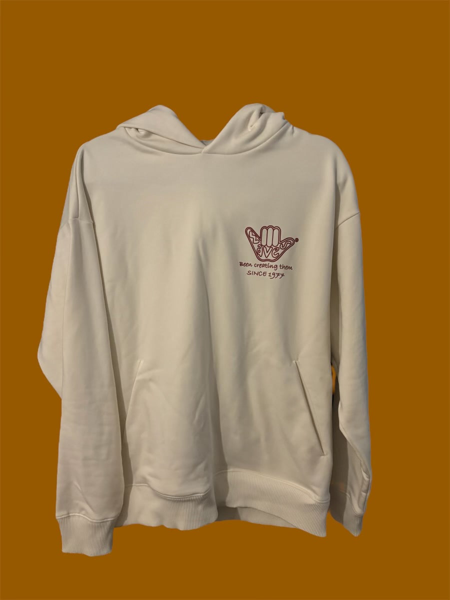 Kid's Organic Shaka Hoodie Ivory and Autumn Brown