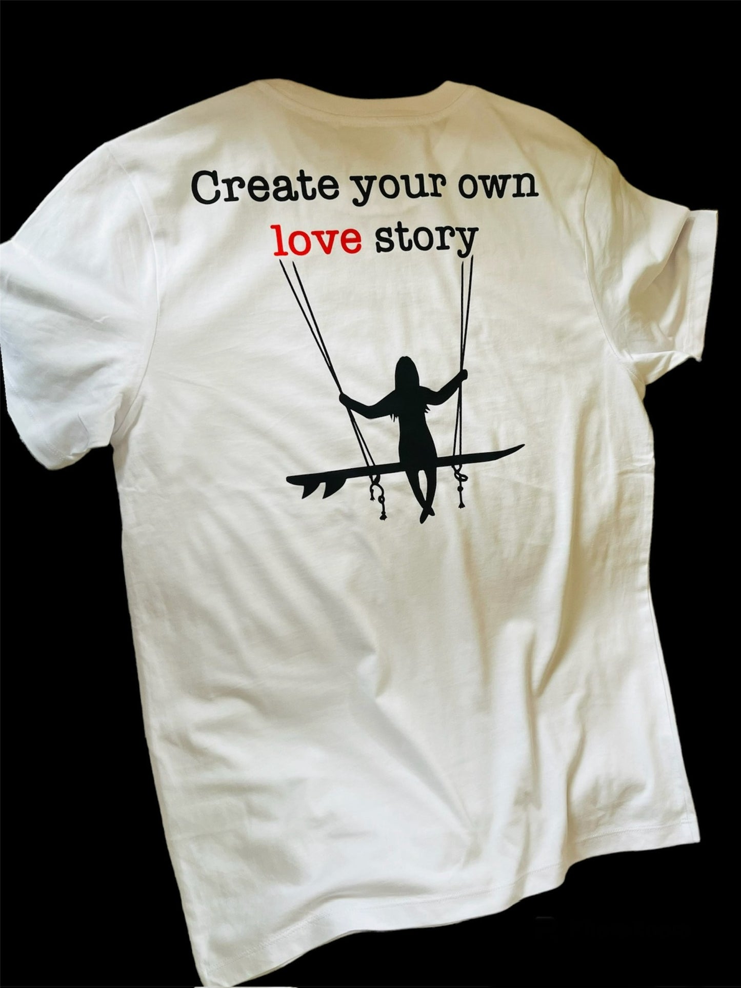 Unisex Create your own Love Story Organic Tee in White