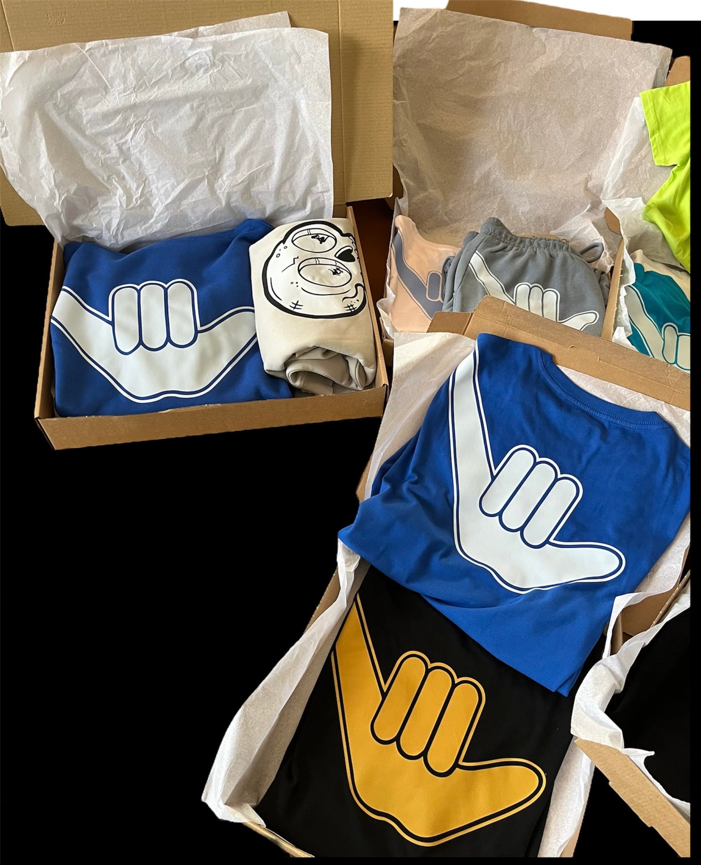Men’s Organic Shaka Tee Royal Blue & White