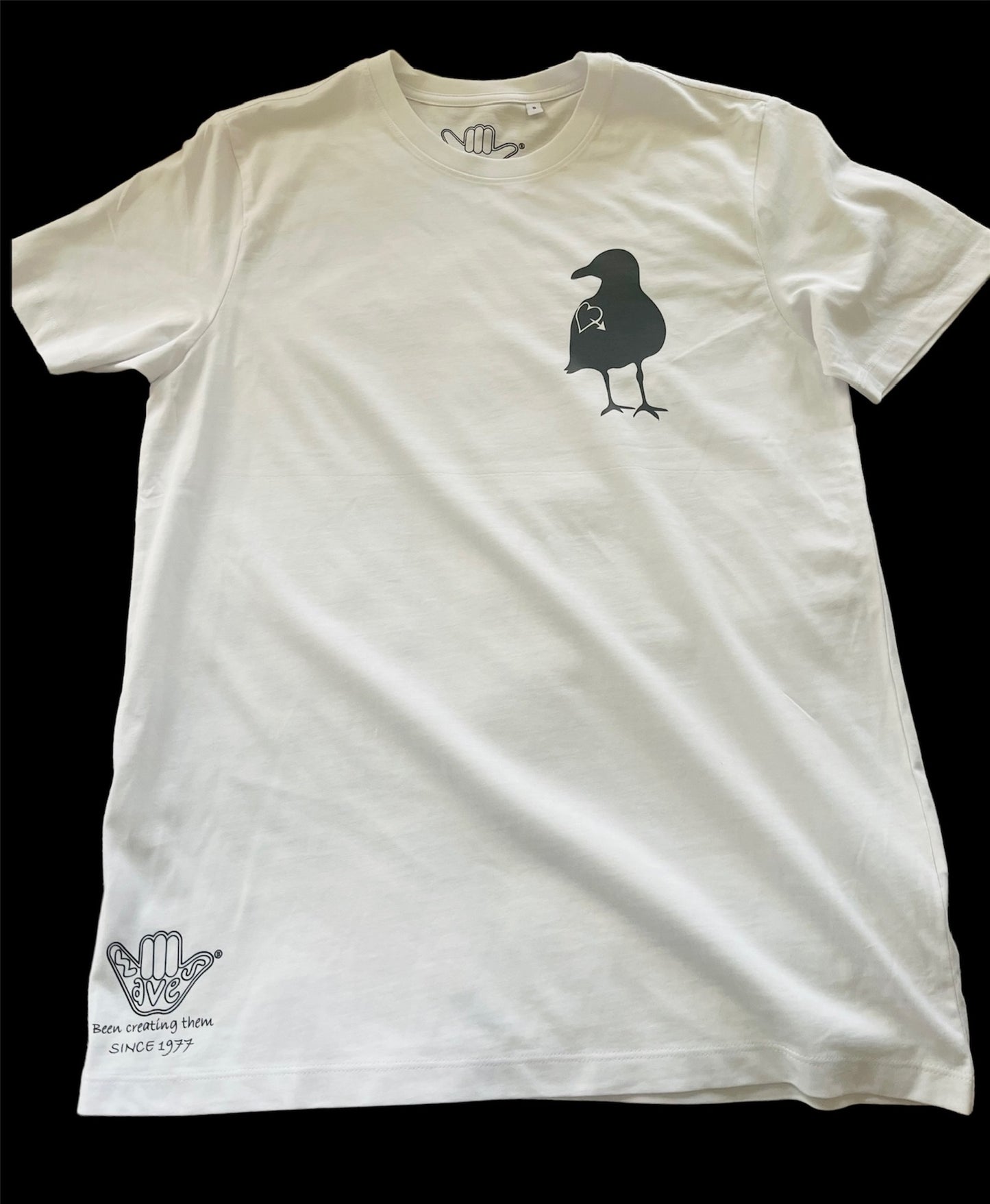 Unisex Tattoo'd Gull Organic Tee in White
