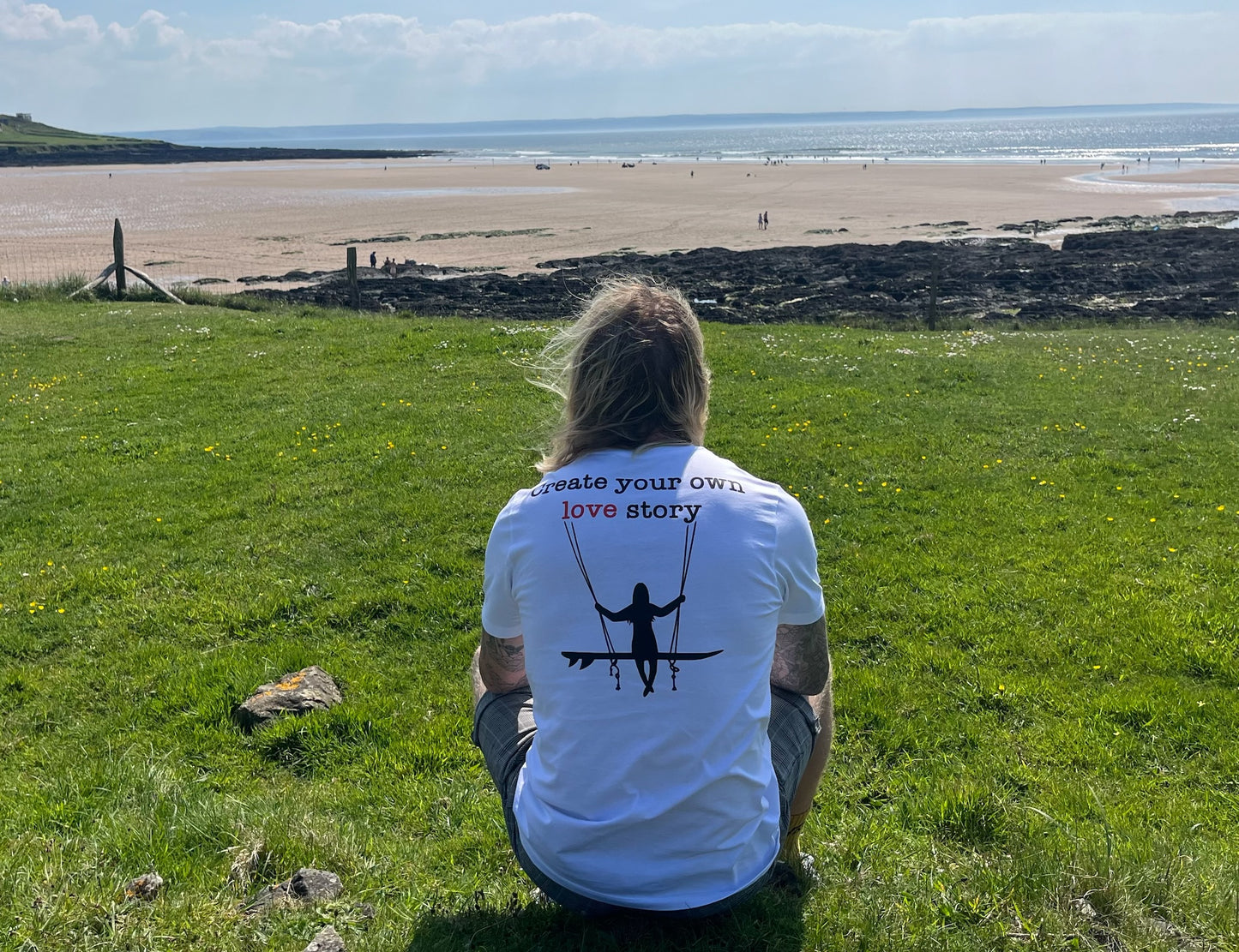 Unisex Create your own Love Story Organic Tee in White