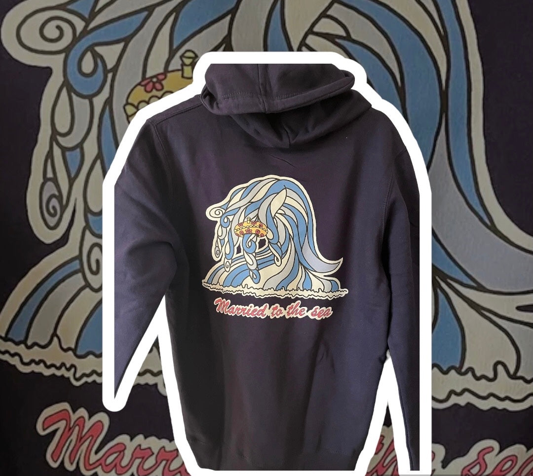 Men’s Organic Married to The Sea Hoodie Navy Blue
