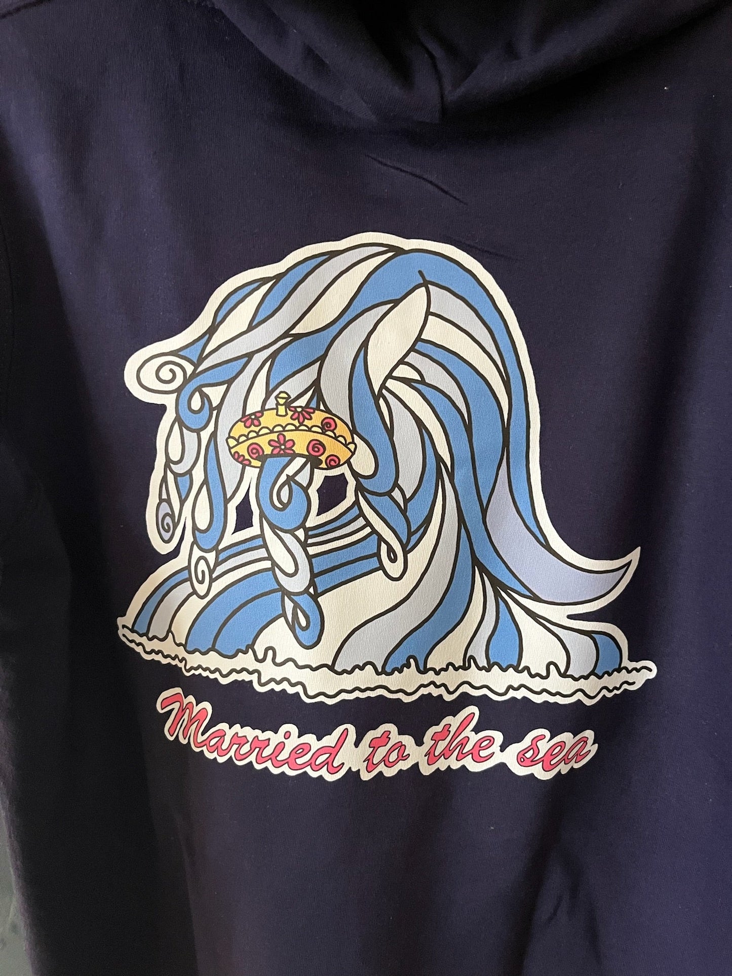 Men’s Organic Married to The Sea Hoodie Navy Blue