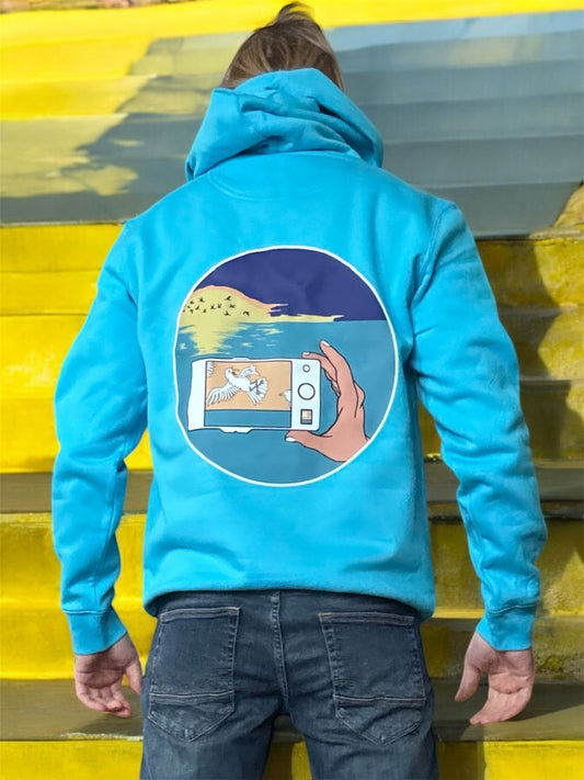 Organic Capture a Moment Hoodie - Light Turquoise