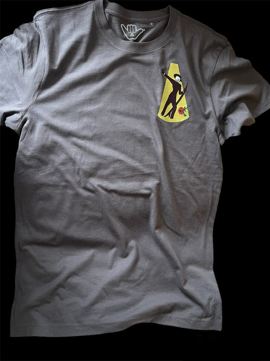 Unisex Skele Surf Organic Tee in Charcoal