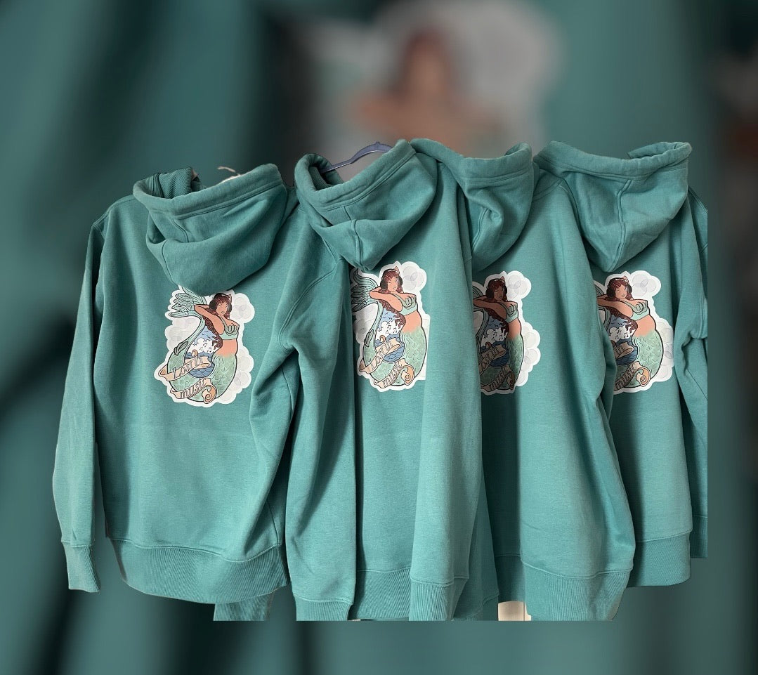 Lost In Music Organic Hoodie Teal