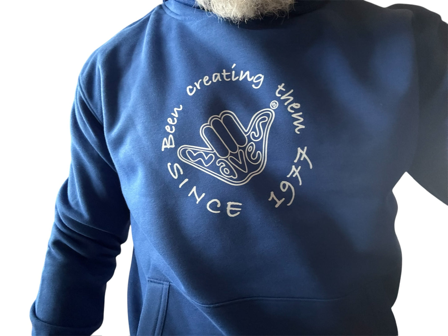 Kid's  Waves Statement Hoodie - Royal Blue