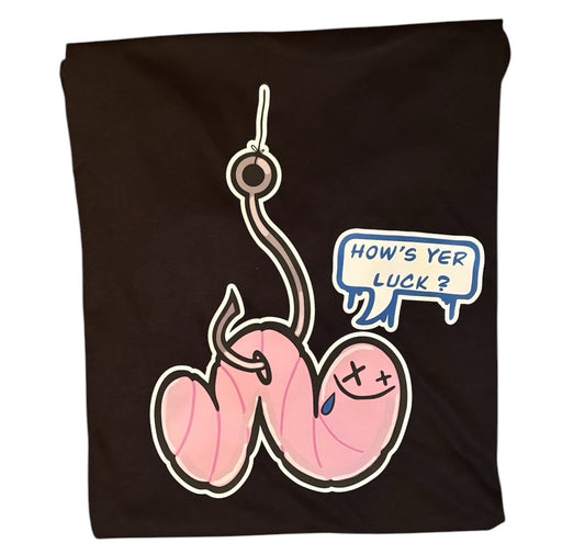 Worm Organic Relaxed fit Lucky Tee - Black