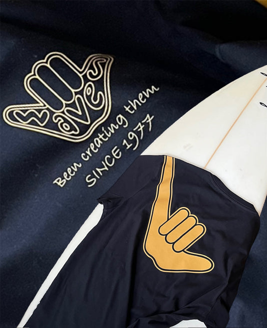 Unisex Organic Shaka Tee Black & Gold