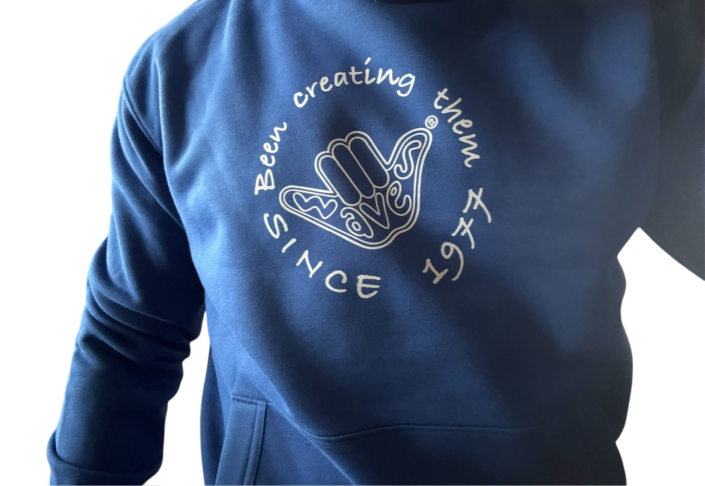 Kid's  Waves Statement Hoodie - Royal Blue