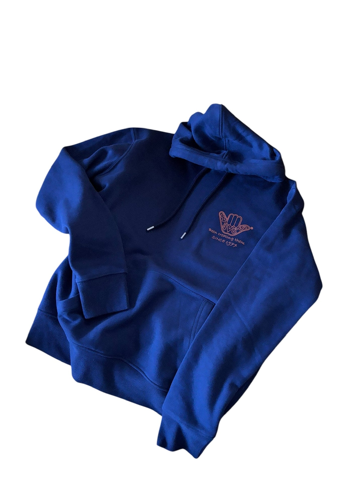 Organic Shaka Hoodie Navy Blue & Tangarine