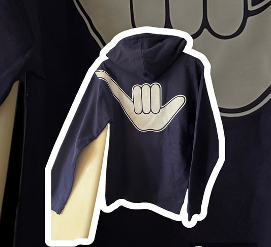 Kids Shaka Hoodie Navy Blue & White