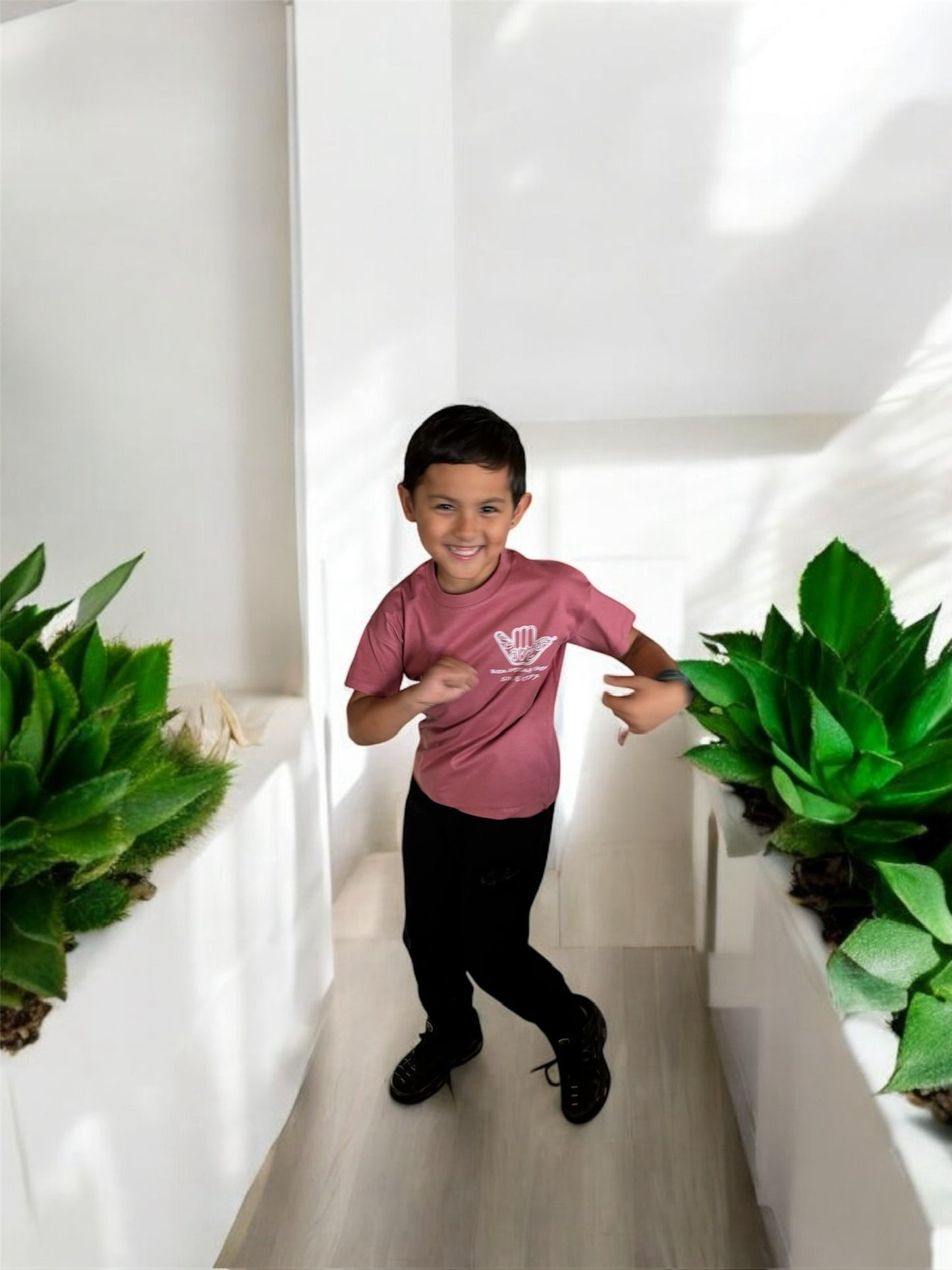Kid's Relaxed Fit Organic Shaka Tee Antique Rose