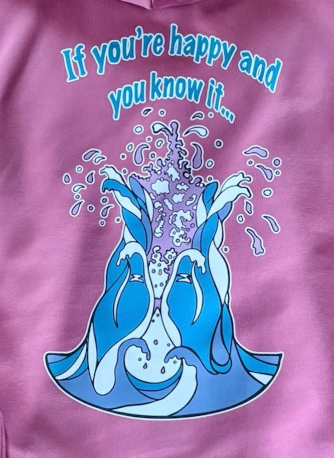 Relaxed Fit Organic If You're Happy Tee Antique Rose