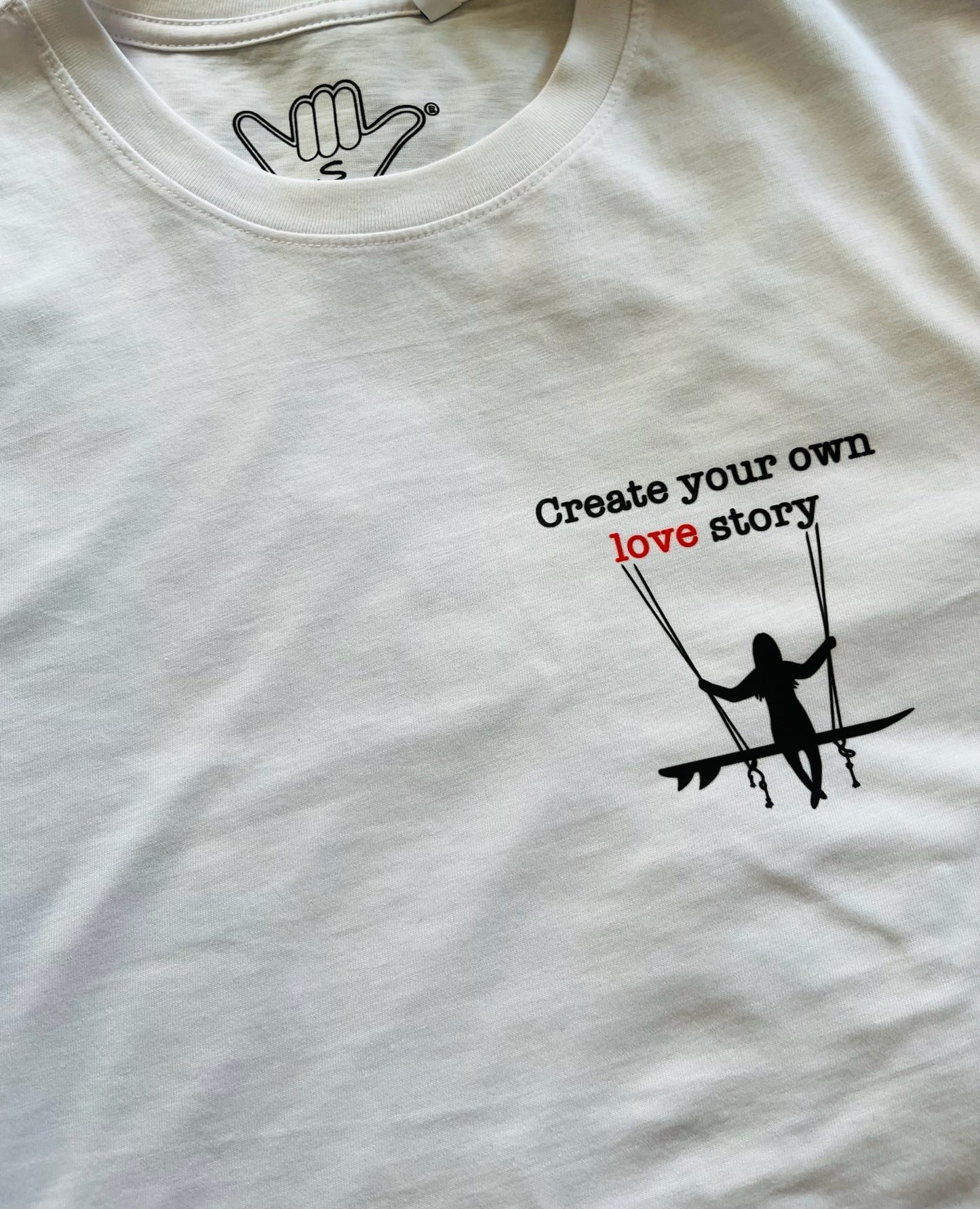 Unisex Create your own Love Story Organic Tee in White