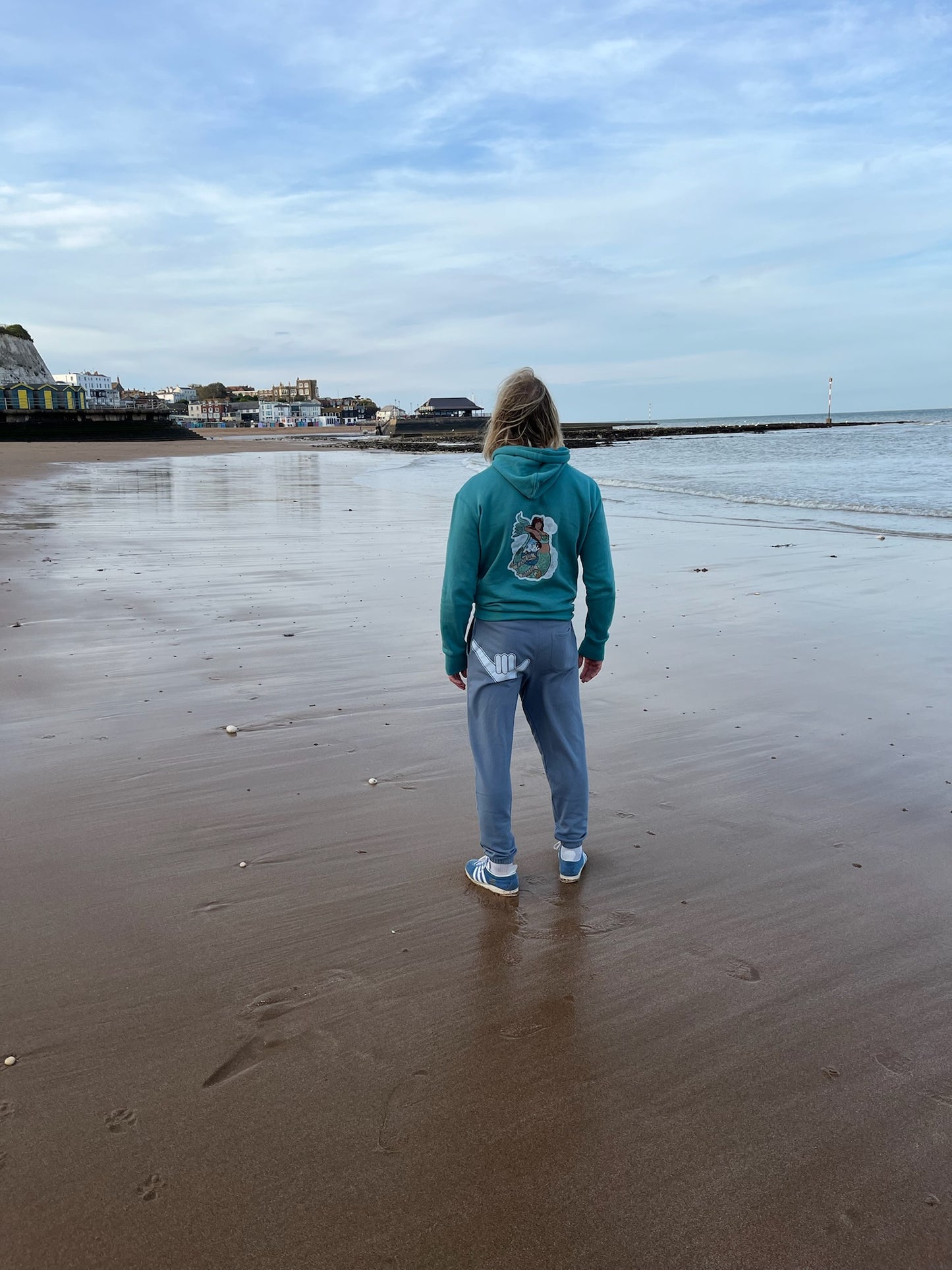 Unisex Relaxed Organic Joggers Stone Blue