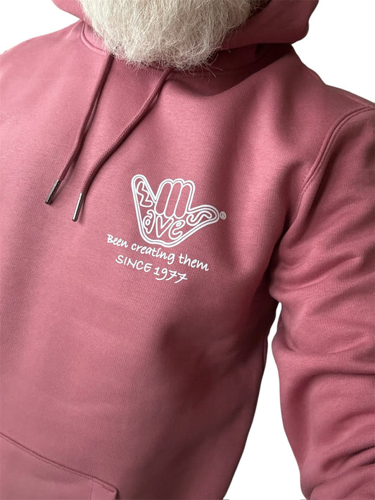 Organic If You're Happy Hoodie Antique Rose