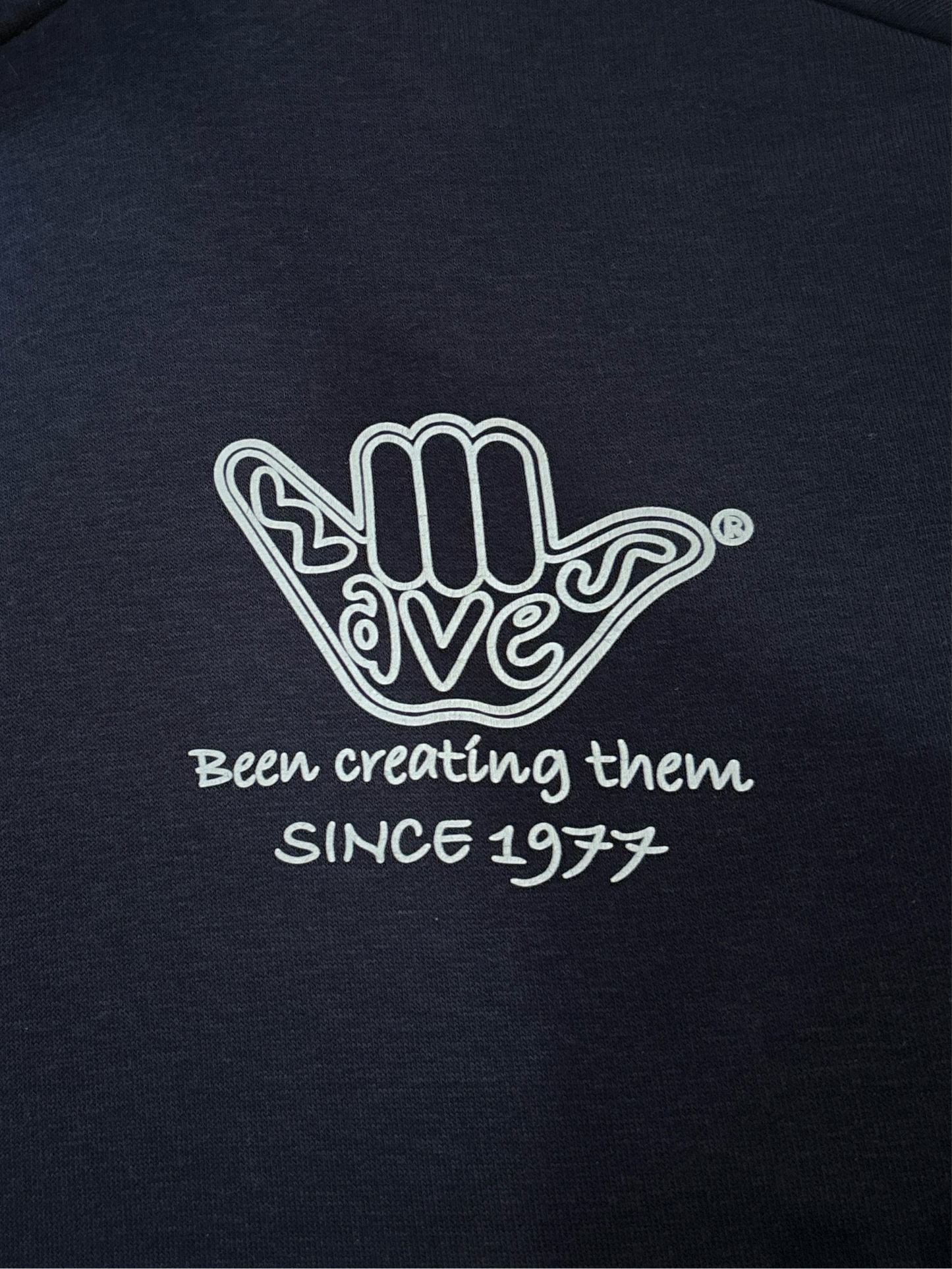 Men’s Organic Shaka Hoodie Navy Blue & White