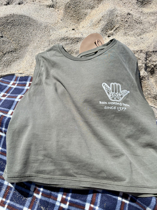 Women’s Organic Waves Cropped Tank - Choice of colours