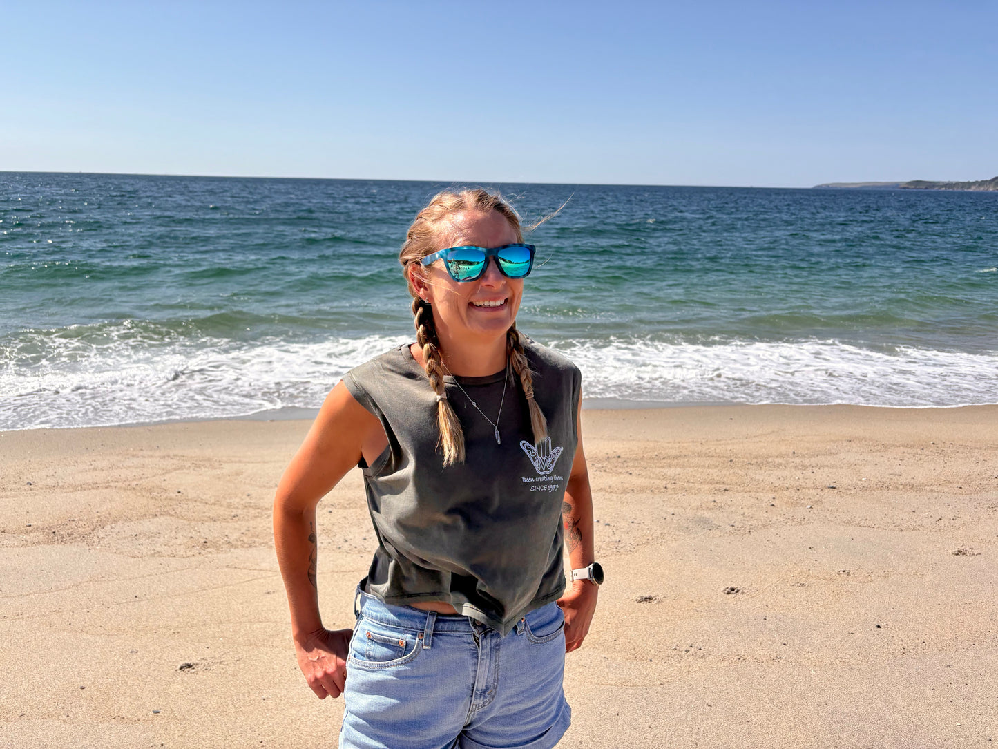 Women’s Organic Waves Cropped Tank - Choice of colours
