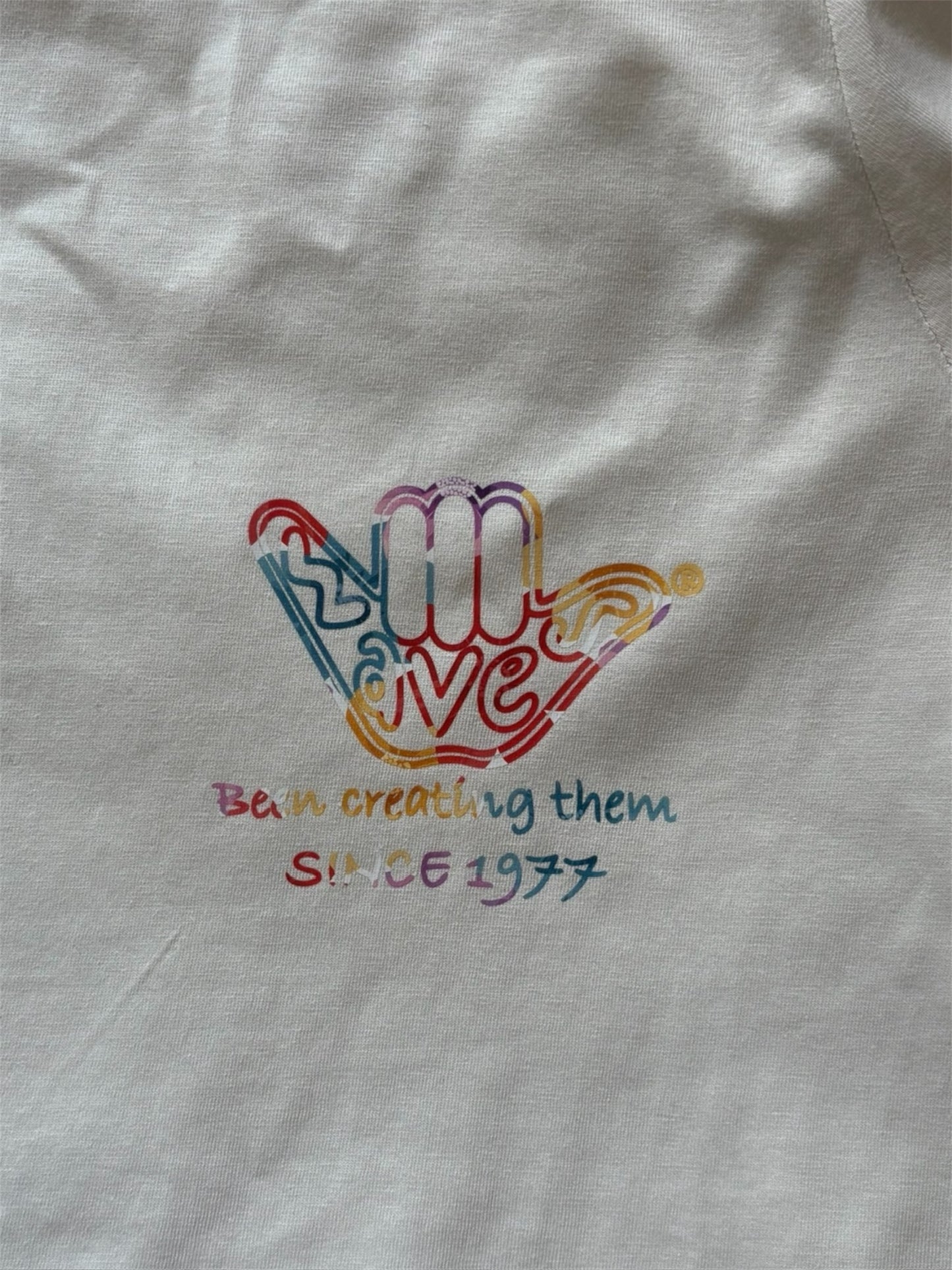 Women’s Organic Floral Shaka Tee in Off White