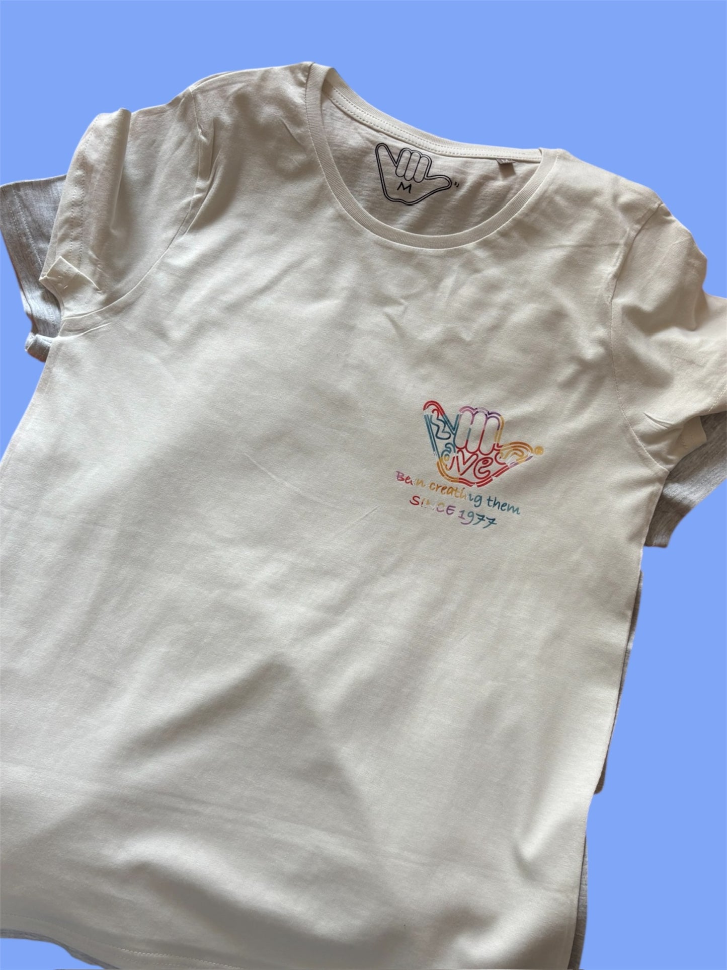 Women’s Organic Floral Shaka Tee in Off White