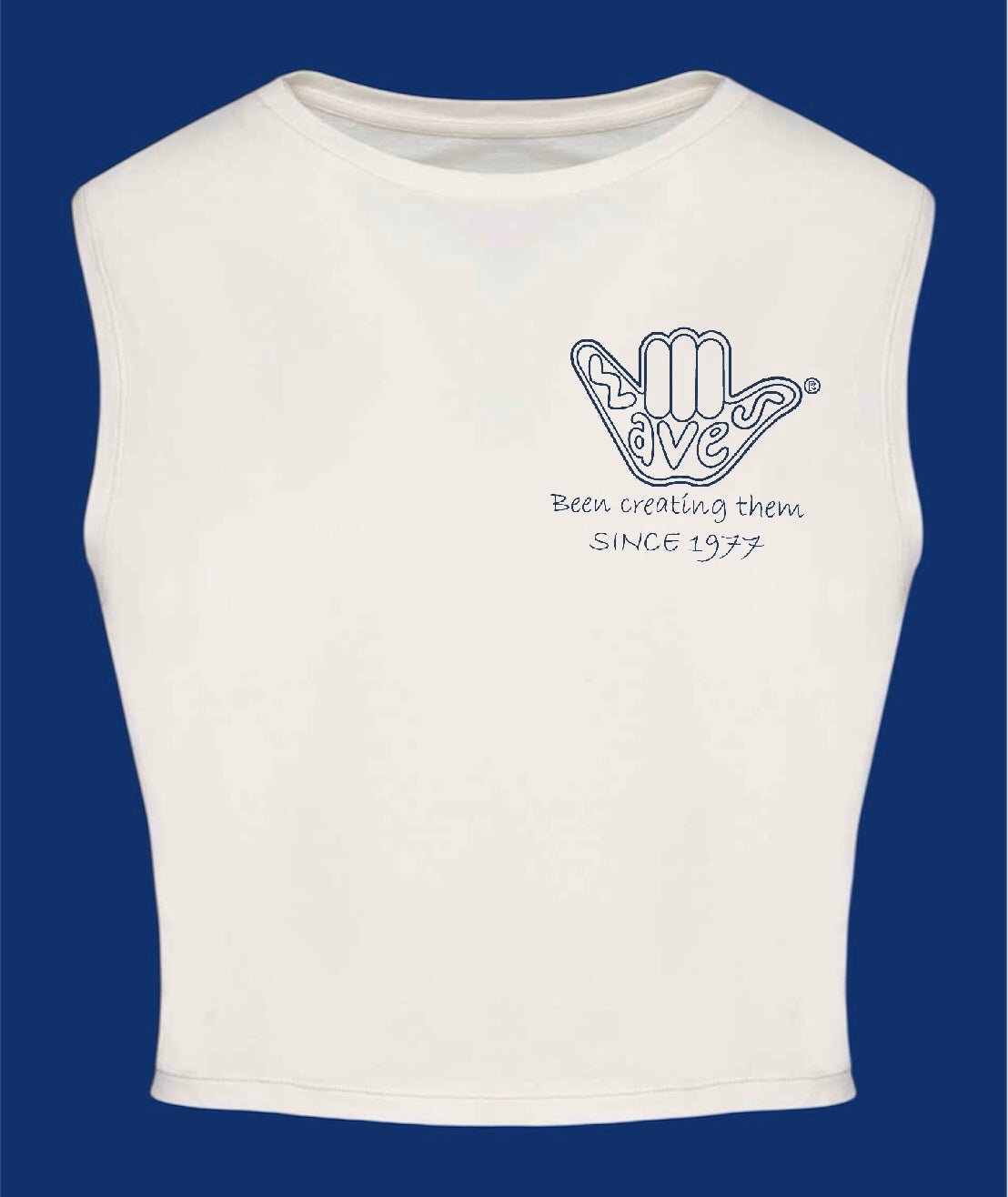 Women’s Organic Waves Cropped Tank - Choice of colours