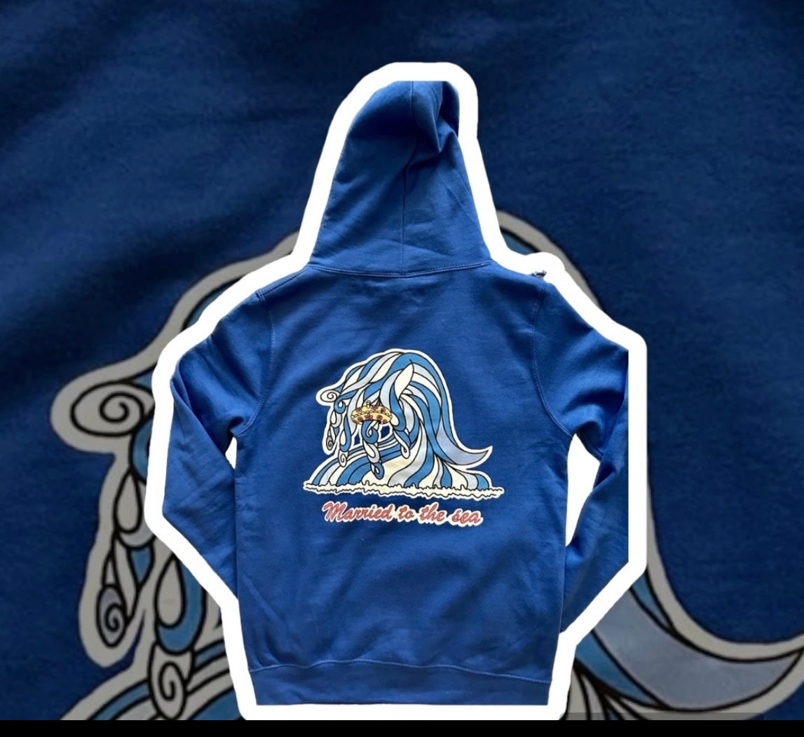 Organic Married to The Sea Hoodie Royal Blue